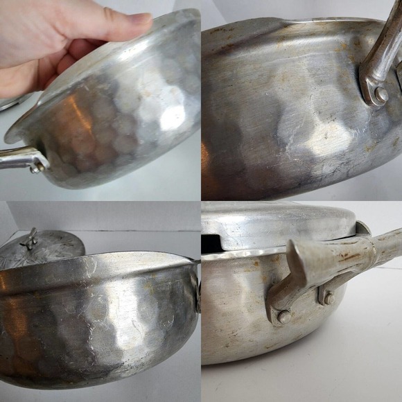 Everlast Forged Aluminum Hammered Bali Bamboo Casserole Large 1.5 qt Servewear - Picture 11 of 13